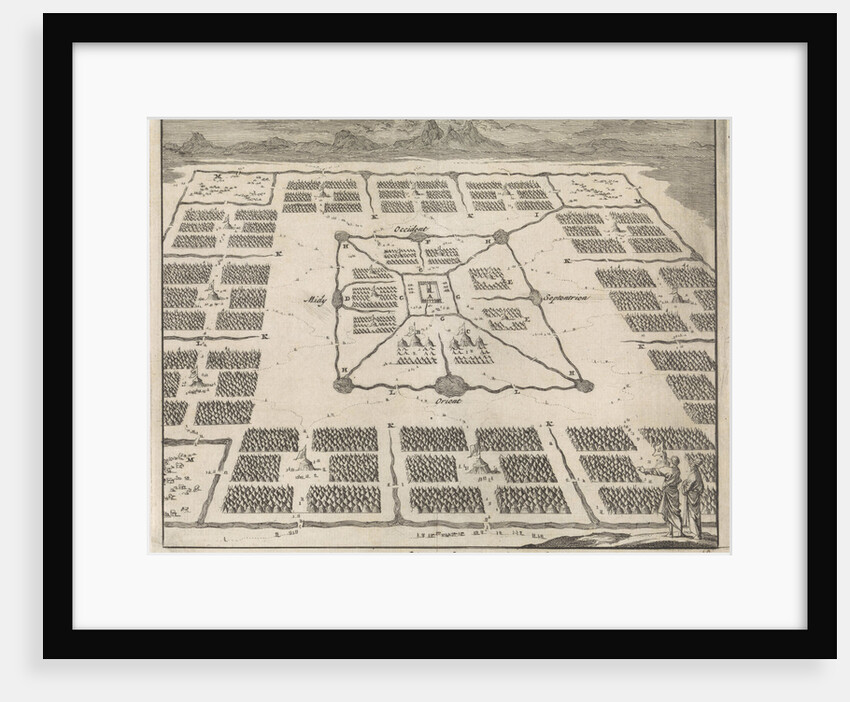 Tabernacle surrounded by camps of the twelve tribes of Israel by Pieter Mortier