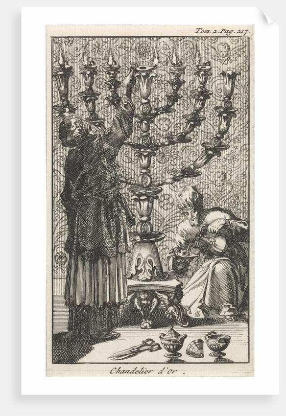 Golden Menorah, candelabrum by Pieter Mortier