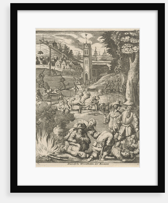 Torture by pirates under the watchful eye of soldiers by Jan Claesz ten Hoorn