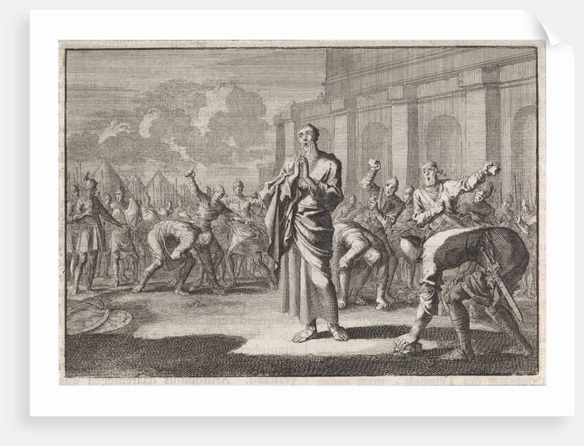 Onias stoned by Jews by Pieter Mortier