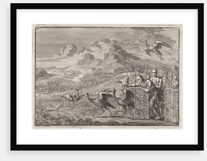 Moses dispels the snakes by releasing ibises by Pieter Mortier