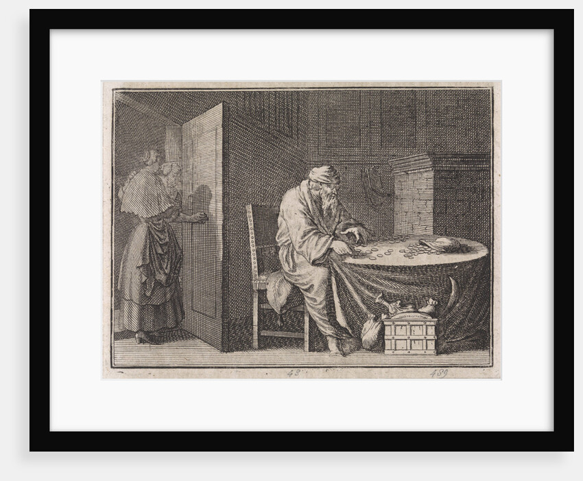 Joannes Coaxa counts his borrowed money by Christoph Weigel
