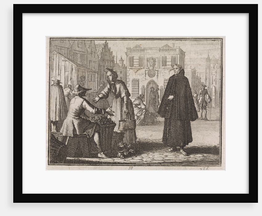 Francis a Jesu sells fruit on a market by Christoph Weigel