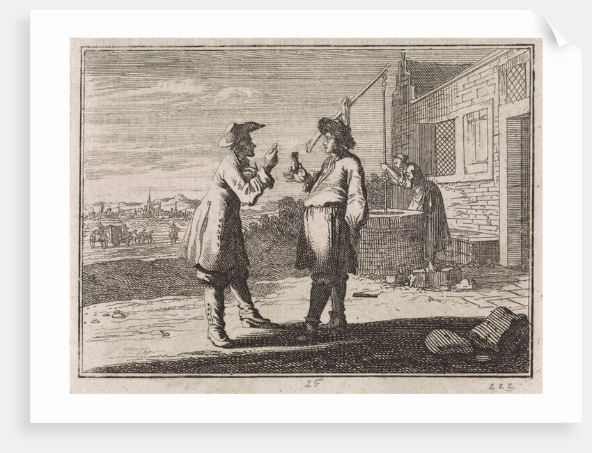 Man selling a cricket in a glass as a protecting ghost by Christoph Weigel