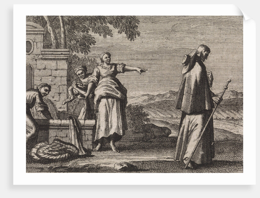 James, Bishop of Nische, taunted by three girls by Christoph Weigel