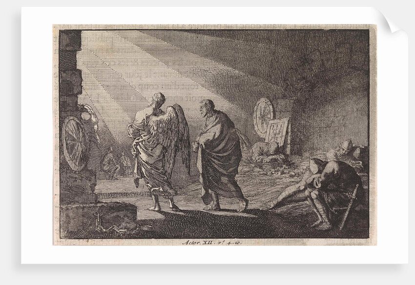 Peter liberated by the angel from prison by Pieter Mortier