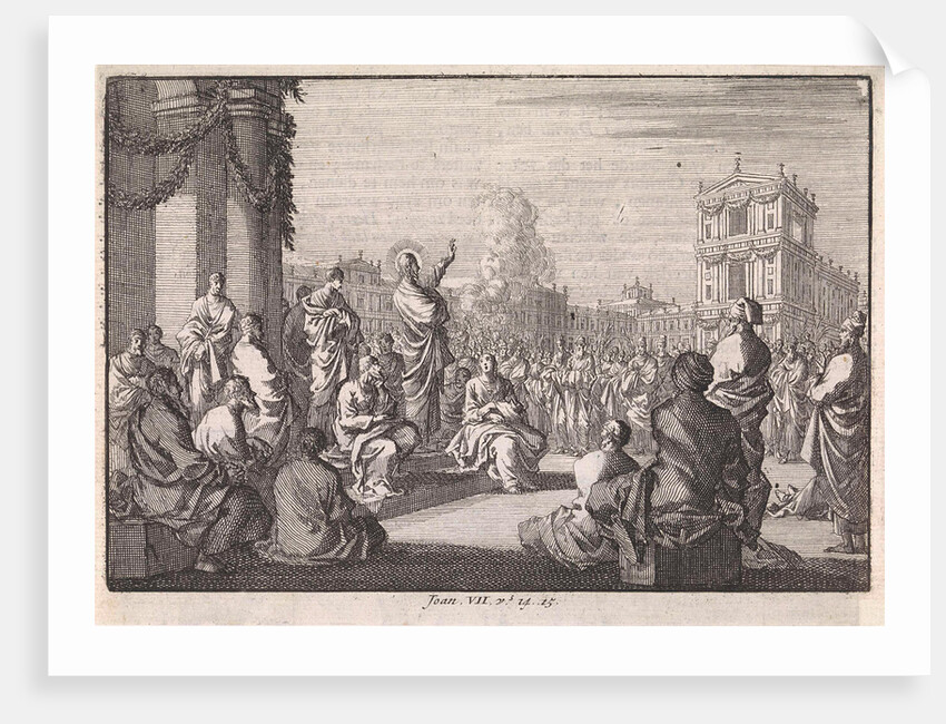 Sermon of Christ in front of the temple by Jan Luyken