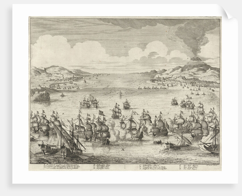 Naval battle at Agosta by Hendrick and Dirk Boom