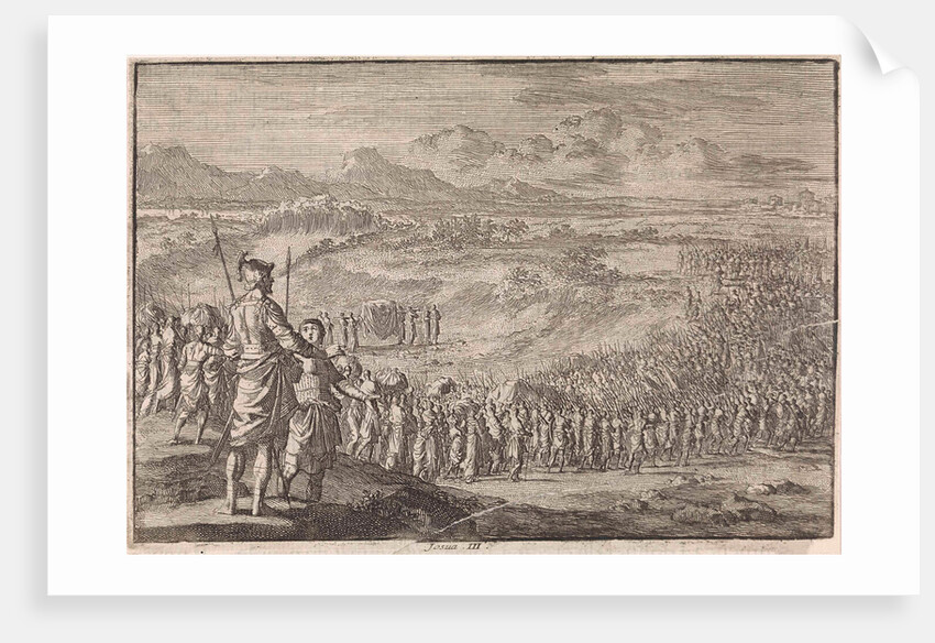 Israelites pass through the dry Jordan by Pieter Mortier