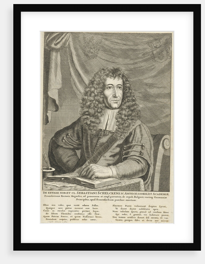 Portrait of Sebastian Schelckens, rector at Franeker by Jan Luyken