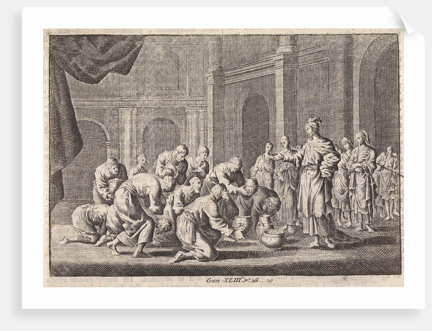 Joseph's brothers kneel before him by Pieter Mortier
