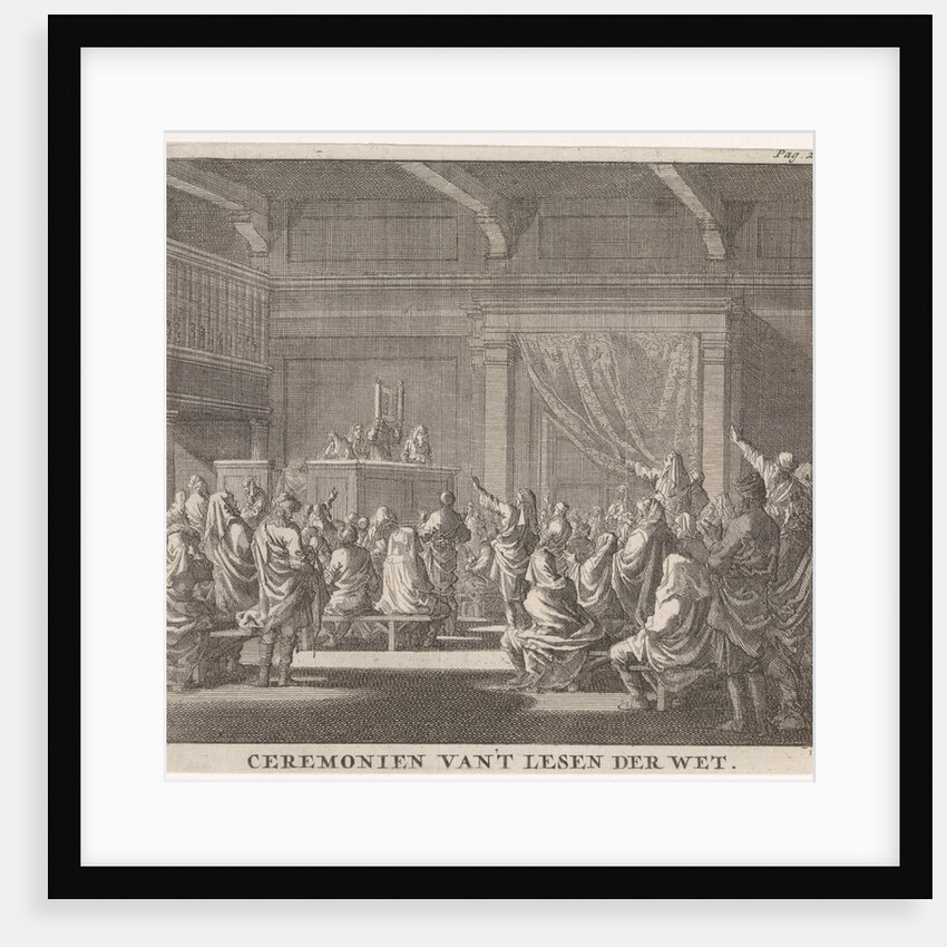 Synagogue where a rabbi reads by Hendrik van Damme