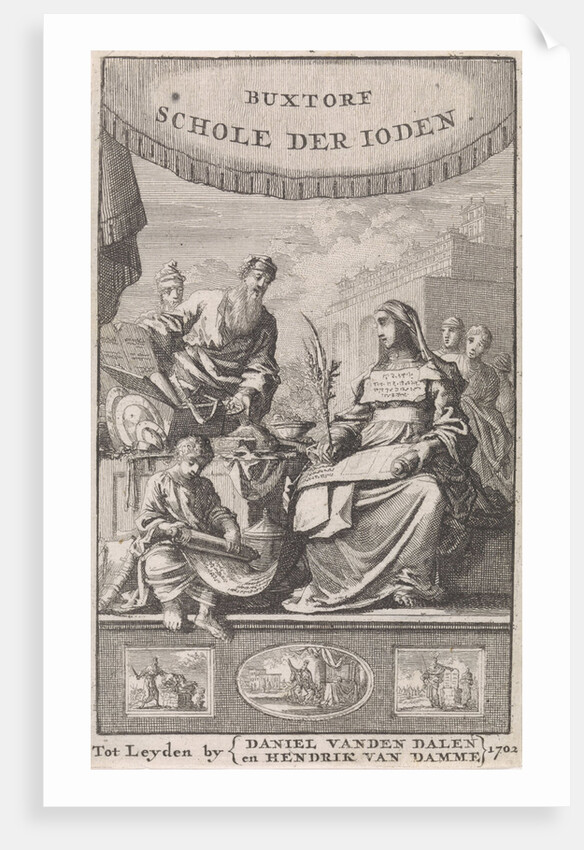 Woman with palm branch learns about Judaism by Hendrik van Damme