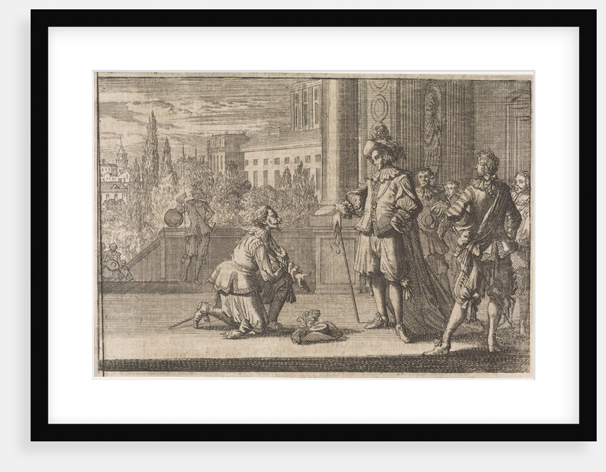 Charles IV, Duke of Lorraine kneels for Louis XIII by Johann David Zunnern