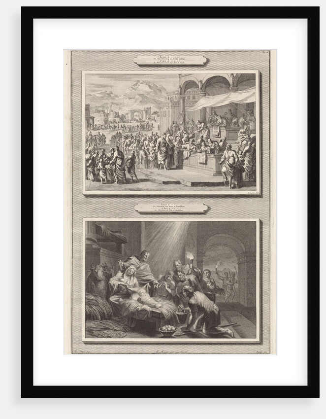 Census at Bethlehem and the adoration of the shepherds by Pieter Mortier