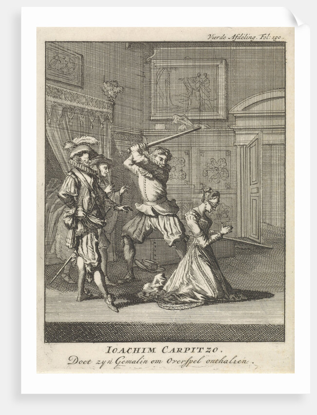 Joachim von Carpzov orders his wife's beheading by Jan Luyken
