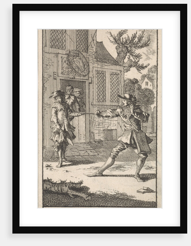 Don Pablo (Buscon) meet a fencing master by Jan Claesz ten Hoorn