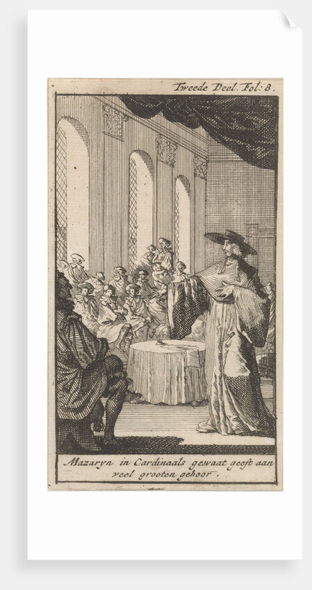 Cardinal Mazarin defends himself in a meeting by Boudewijn van der Aa