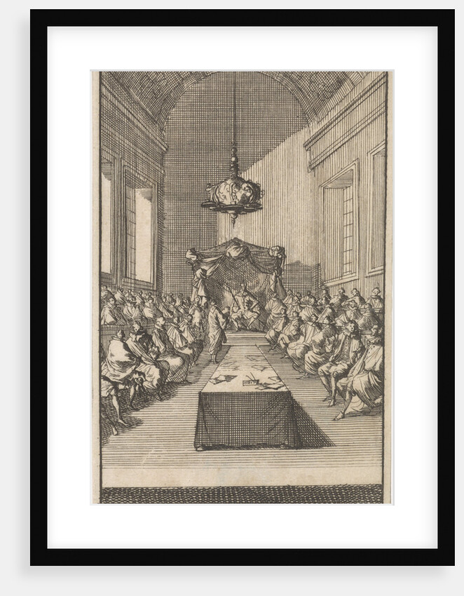 Cardinal Mazarin in a meeting with Louis XIII and his advisers by Boudewijn van der Aa