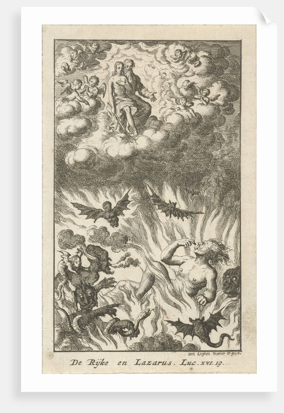 Vision of the rich man in hell by Jan Luyken