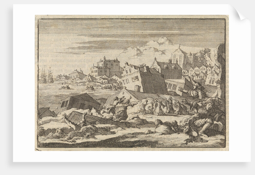 Earthquake in Jamaica where the city Port Royal is destroyed, 1615 by Pieter van der Aa I