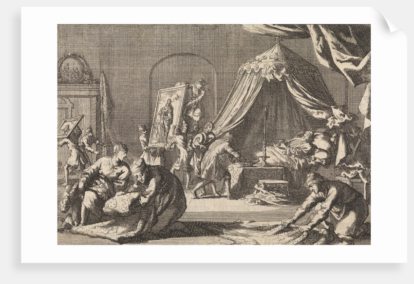 Death of Christoph Bernhard von Galen, Bishop of Münster, 1678 by Pieter van der Aa I