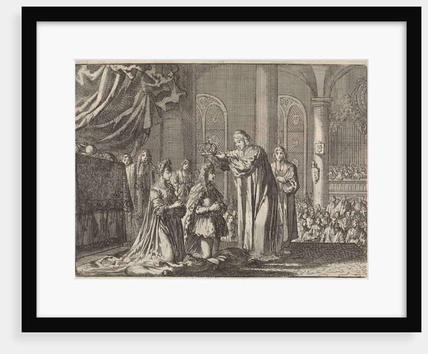 Coronation of William III and Mary II Stuart by the Archbishop of Canterbury by Pieter van der Aa I
