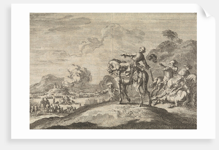 Marshal Turenne falls dead from his horse by Pieter van der Aa I