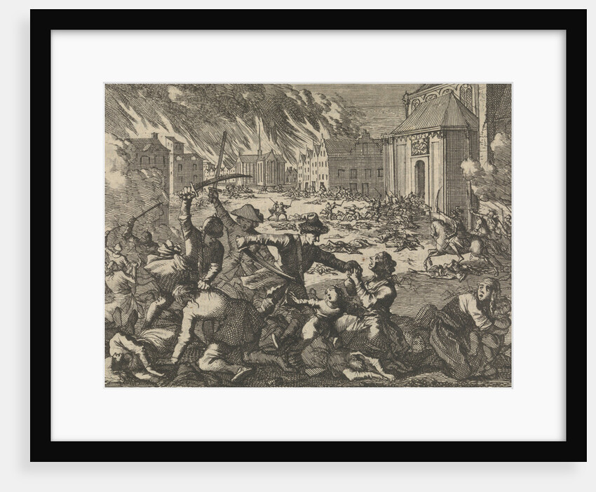 Magdeburg conquered by Tilly while defenseless civilians are massacred, 1631 by Pieter van der Aa I