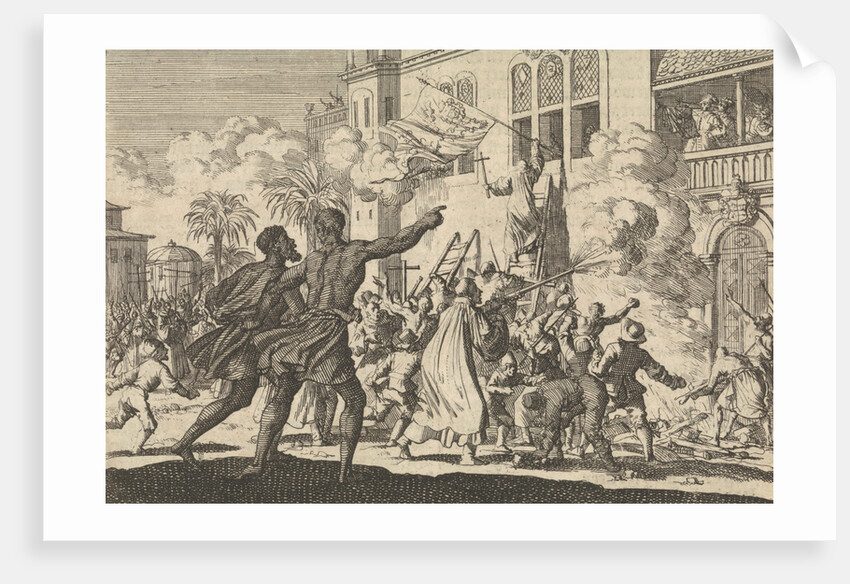 Storming the palace of the viceroy of Mexico, 1623 by Pieter van der Aa I