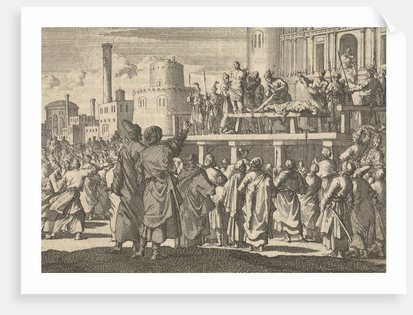 Sultan Murad IV has the arms and legs of two men cut off because they had smoked, ca. 1630 by Pieter van der Aa I