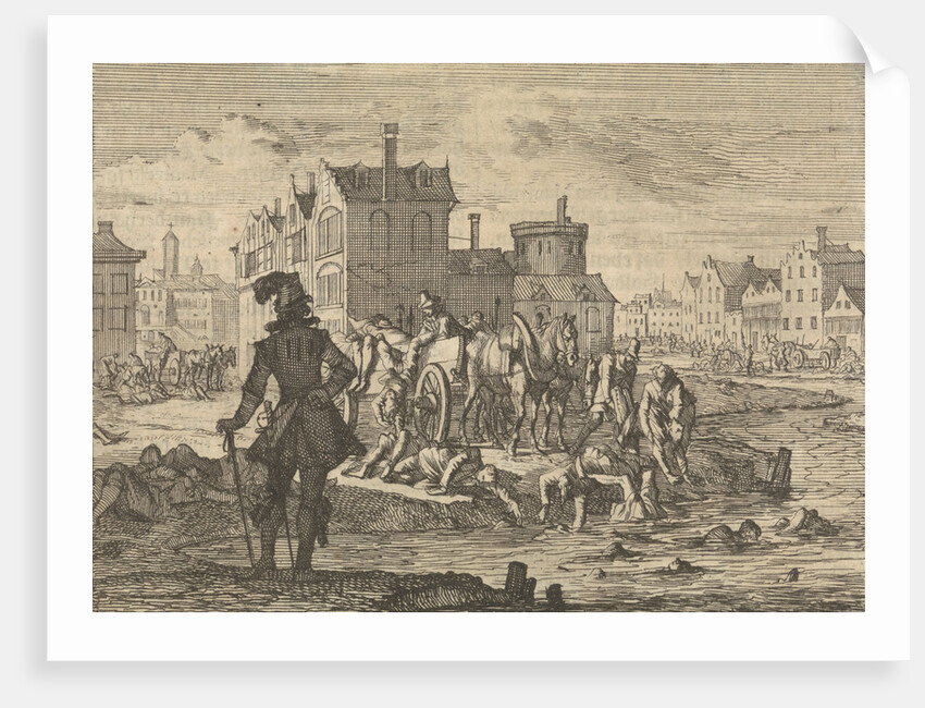 Johan 't Serclaes, Count of Tilly, has conquered Minden and lets his victims be thrown in the river Wertha, 1626 by Pieter van der Aa I