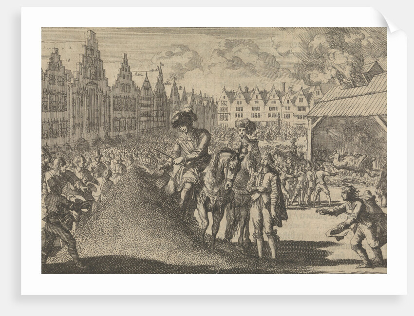 Market in Frankfurt, Germany, during the coronation of Emperor Ferdinand II, 1619 by Pieter van der Aa I