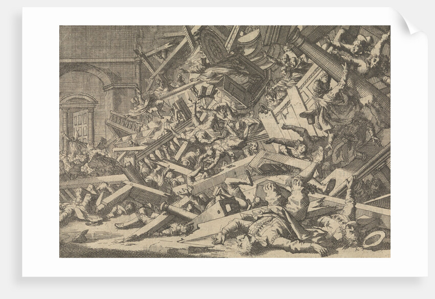 Collapsed gallery during a Catholic worship in the house of the Spanish ambassador in London, 1623 by Pieter van der Aa I