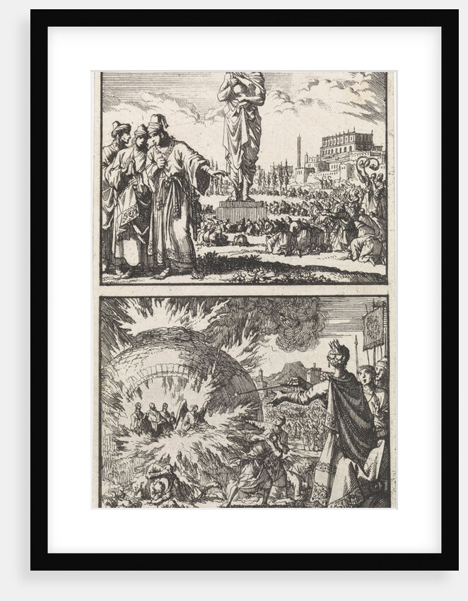The idol of Nebuchadnezzar, Three young men in the fiery furnace by Andries van Damme