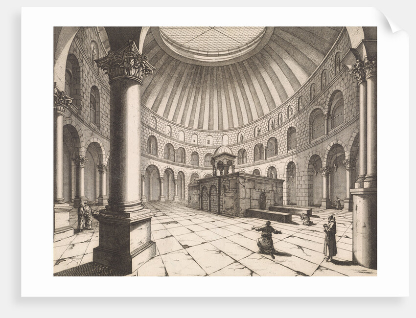 Interior of the Holy Sepulchre in Jerusalem Israel by Jan Luyken