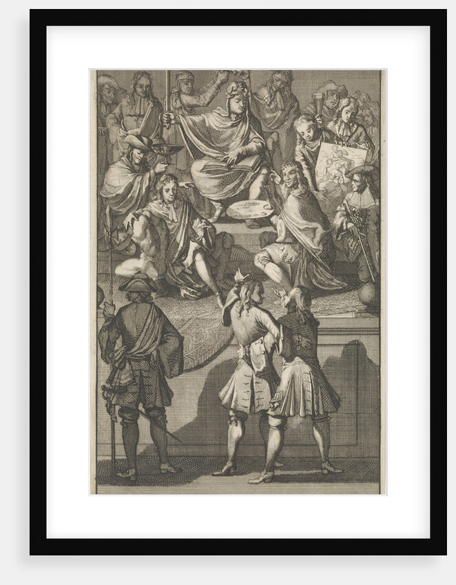 Receipt of Cornelis de Bruyn as a new member of the Bentvueghels, 1674 by Caspar Luyken
