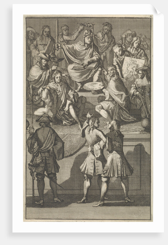 Receipt of Cornelis de Bruyn as a new member of the Bentvueghels, 1674 by Caspar Luyken