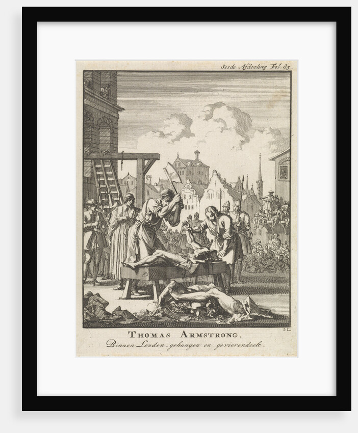 Thomas Armstrong hanged and quartered in London, 1684 by Jan Claesz ten Hoorn