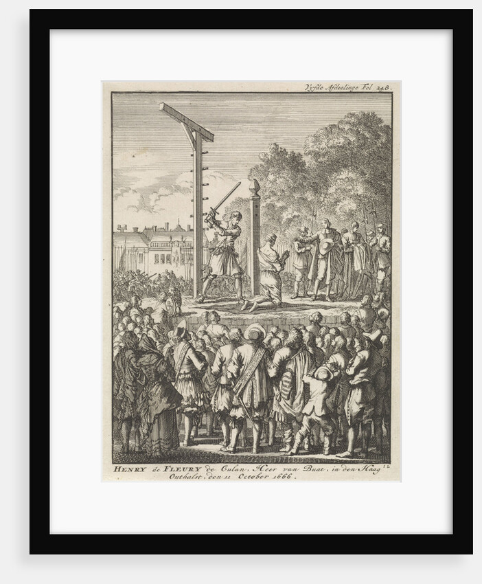 Beheading of Henri de Fleury de Coulan Buat in The Hague, 1666 by Jan Claesz ten Hoorn
