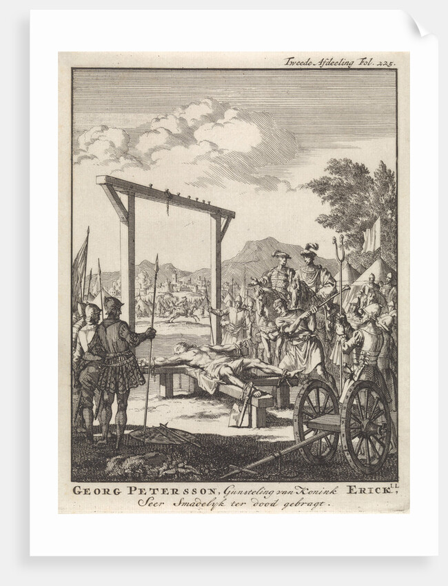 Georg Petersson, favorite of King Erick is broken on the wheel, 1517 by Jan Claesz ten Hoorn