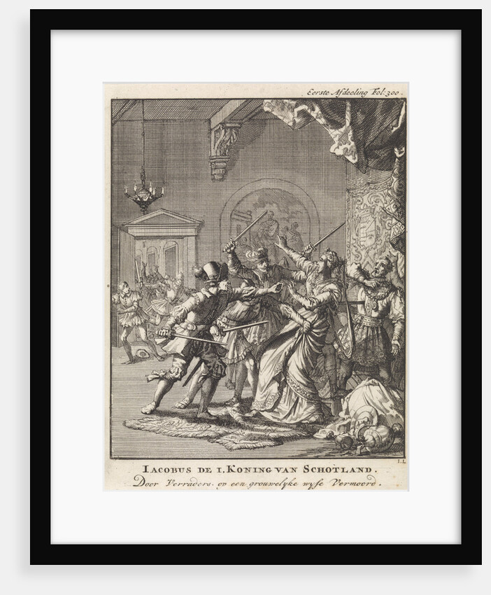 James I of Scotland is killed by traitors cruelly, 1437 by Jan Claesz ten Hoorn