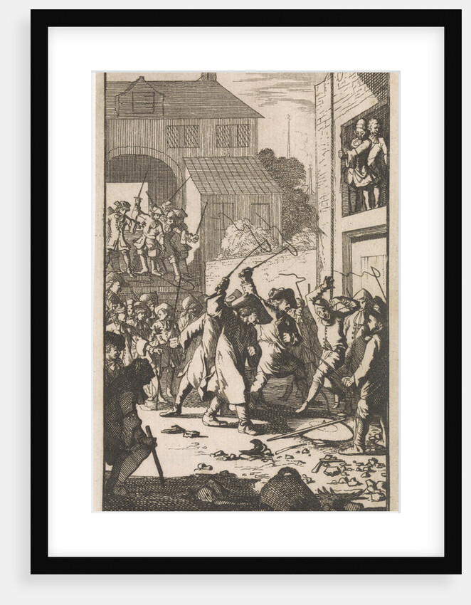 Don Clarazel mistreated by coachmen in an inn near Toulon France by Nathanael Holbeex