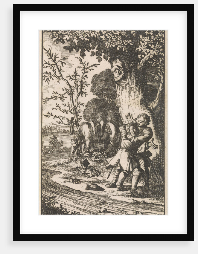 Don Clarazel embraces Gandales, he chooses his squire by Nathanael Holbeex