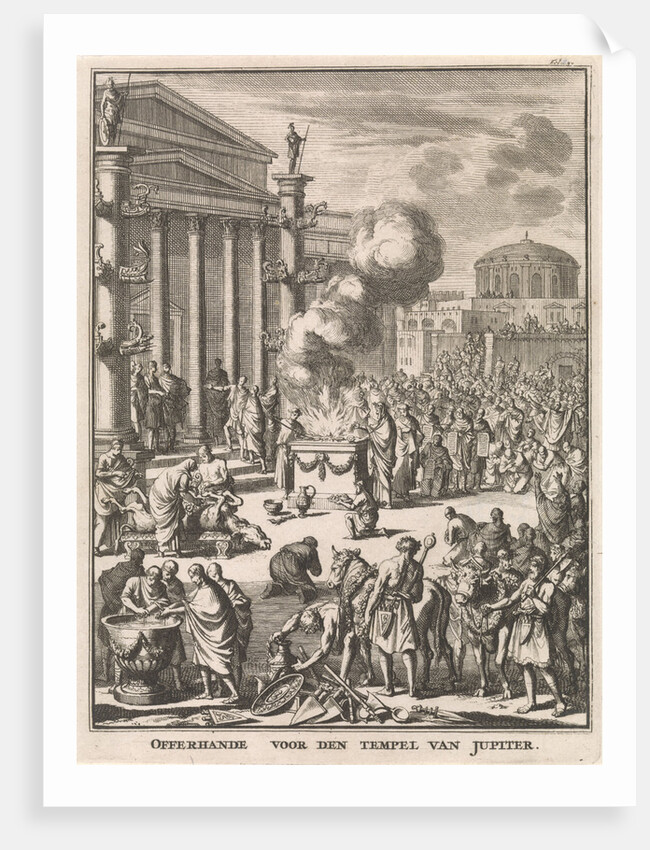Sacrificial Ceremony before the Temple of Jupiter in Rome, Italy by Willem van de Water