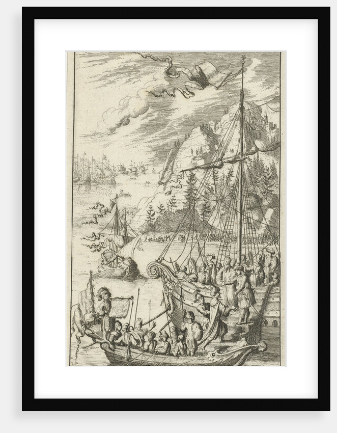 Meeting between the ships of Radirobanes and Meleander by Jan Claesz ten Hoorn