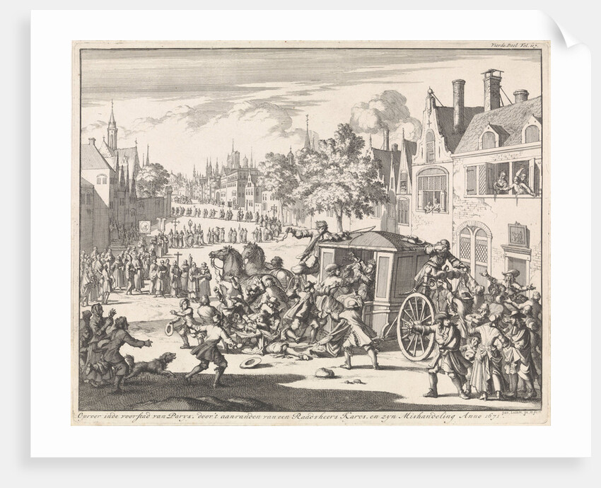 Riot during a procession in a suburb of Paris by Jan Claesz ten Hoorn