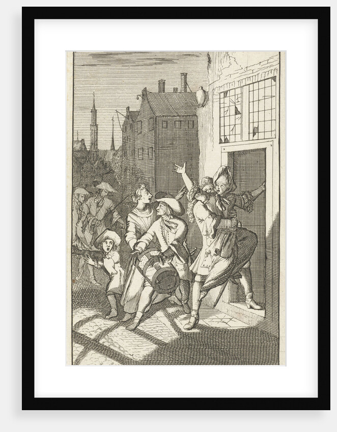 Rosamire kidnapped by Clitander by Pieter van Rijschooten