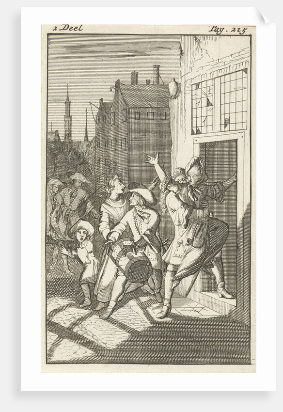 Rosamire kidnapped by Clitander by Pieter van Rijschooten