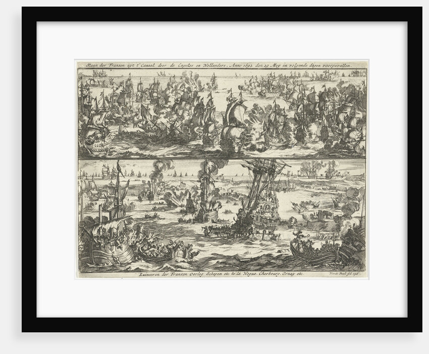 Battle of Cape La Hogue, 1692 by Jan Claesz ten Hoorn